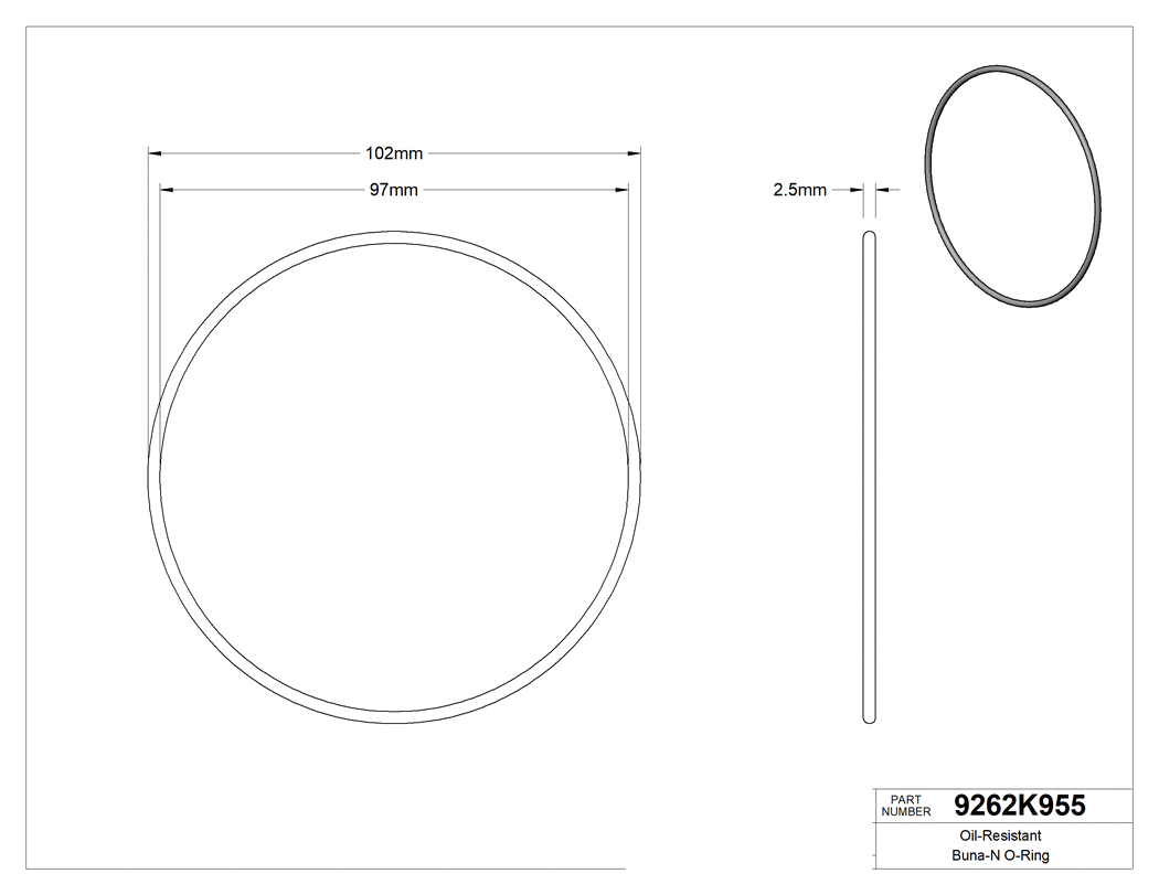 Technical drawing - 9262K955